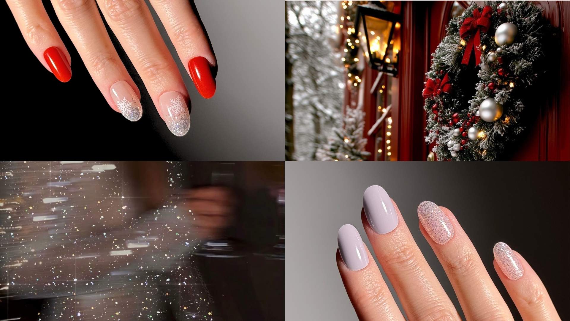 Weihnachtliche Nageldesigns mit UV Gel Strips