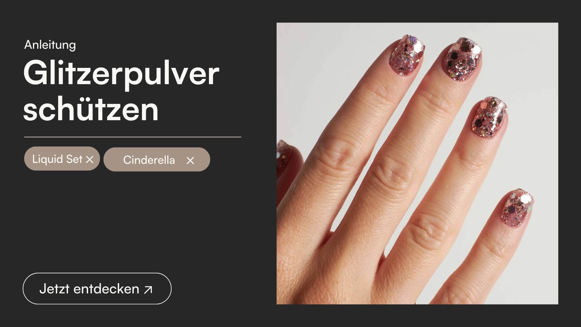 Dipping Powder Glitzermaniküre Anleitung - Doonails