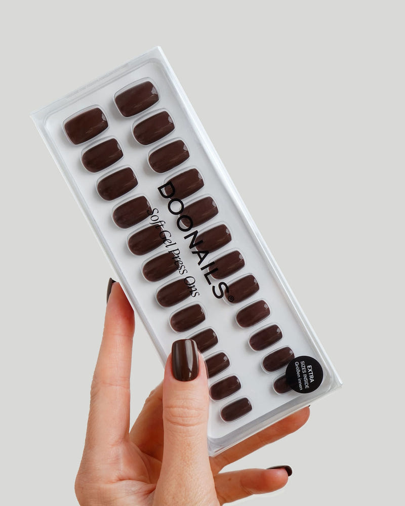 Cafe Noir Short Square Soft Gel Press Ons