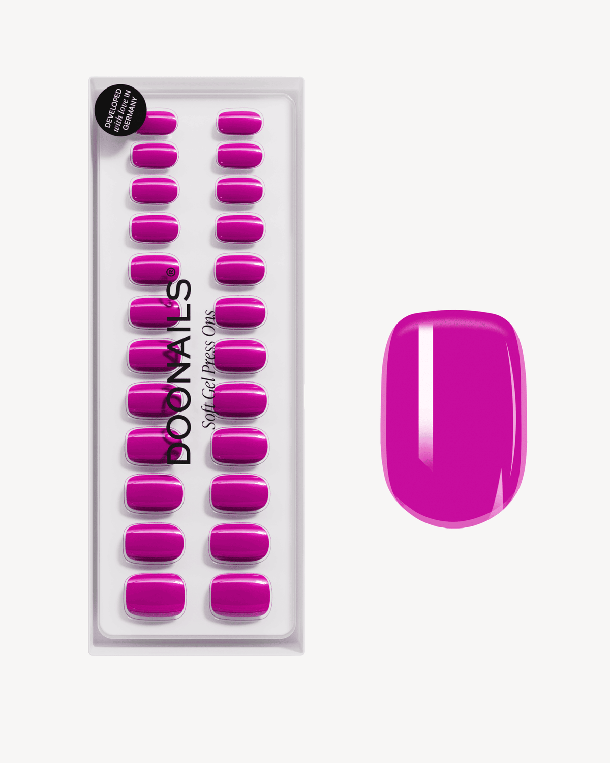 Dragonfruit Extra Short Square Soft Gel Press Ons - Doonails