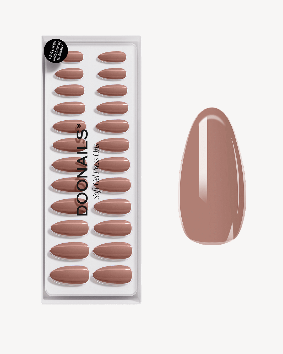 Espresso Medium Almond Soft Gel Press Ons - Doonails