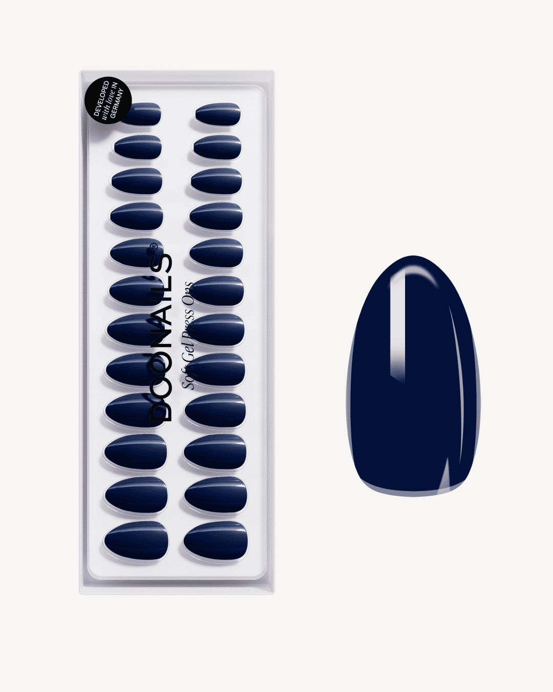 Ocean Short Almond Soft Gel Press Ons