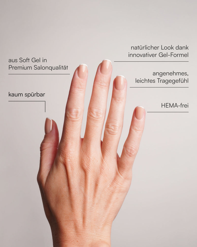 Classic French Extra Short Square Soft Gel Press Ons - Doonails