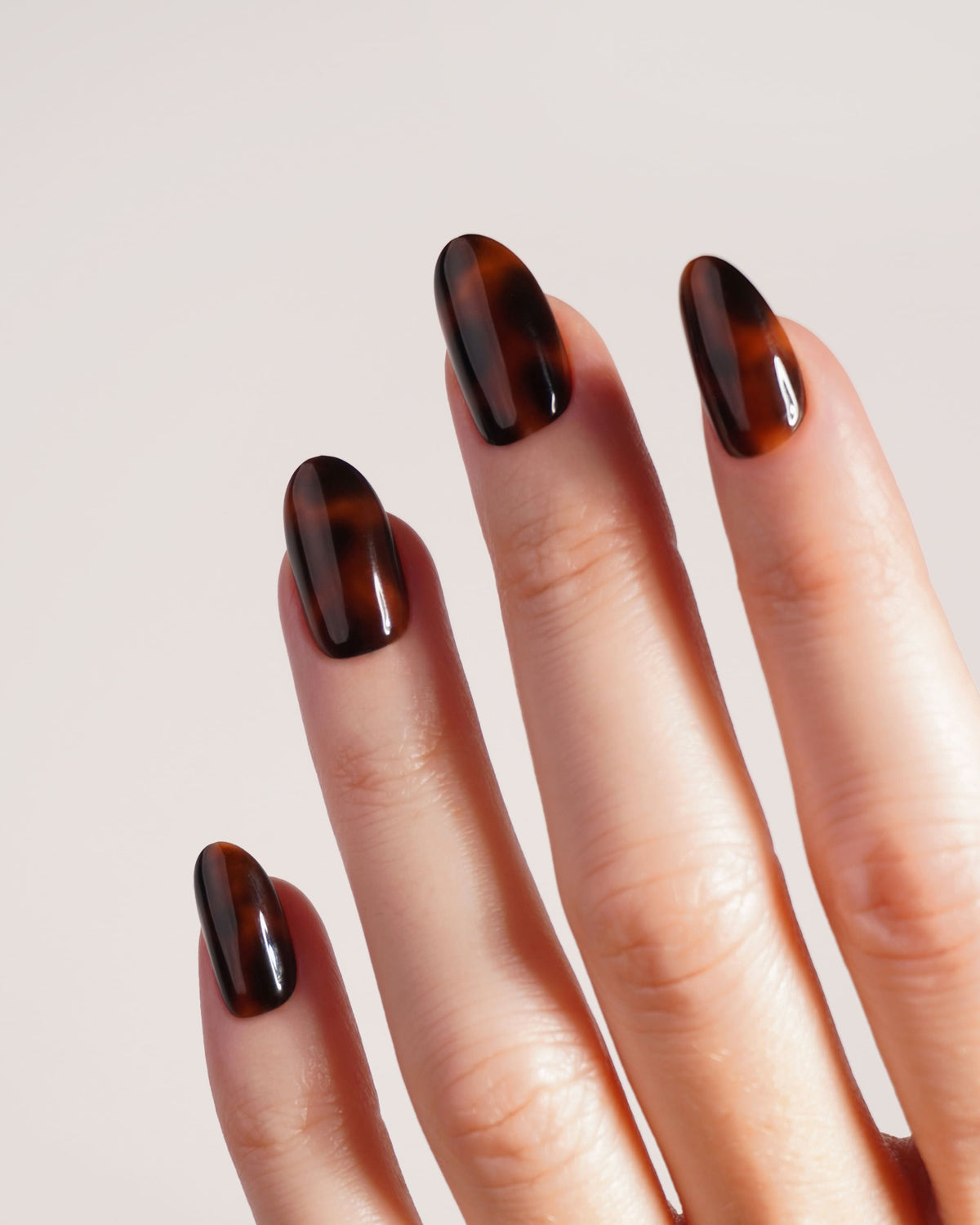 Mosaic Amber Medium Round Soft Gel Press Ons - Doonails