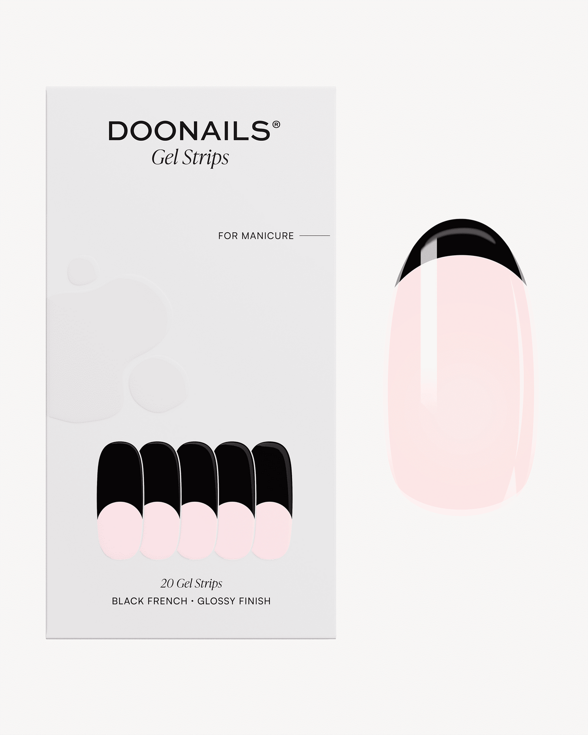 Black French Gel Strips - Doonails