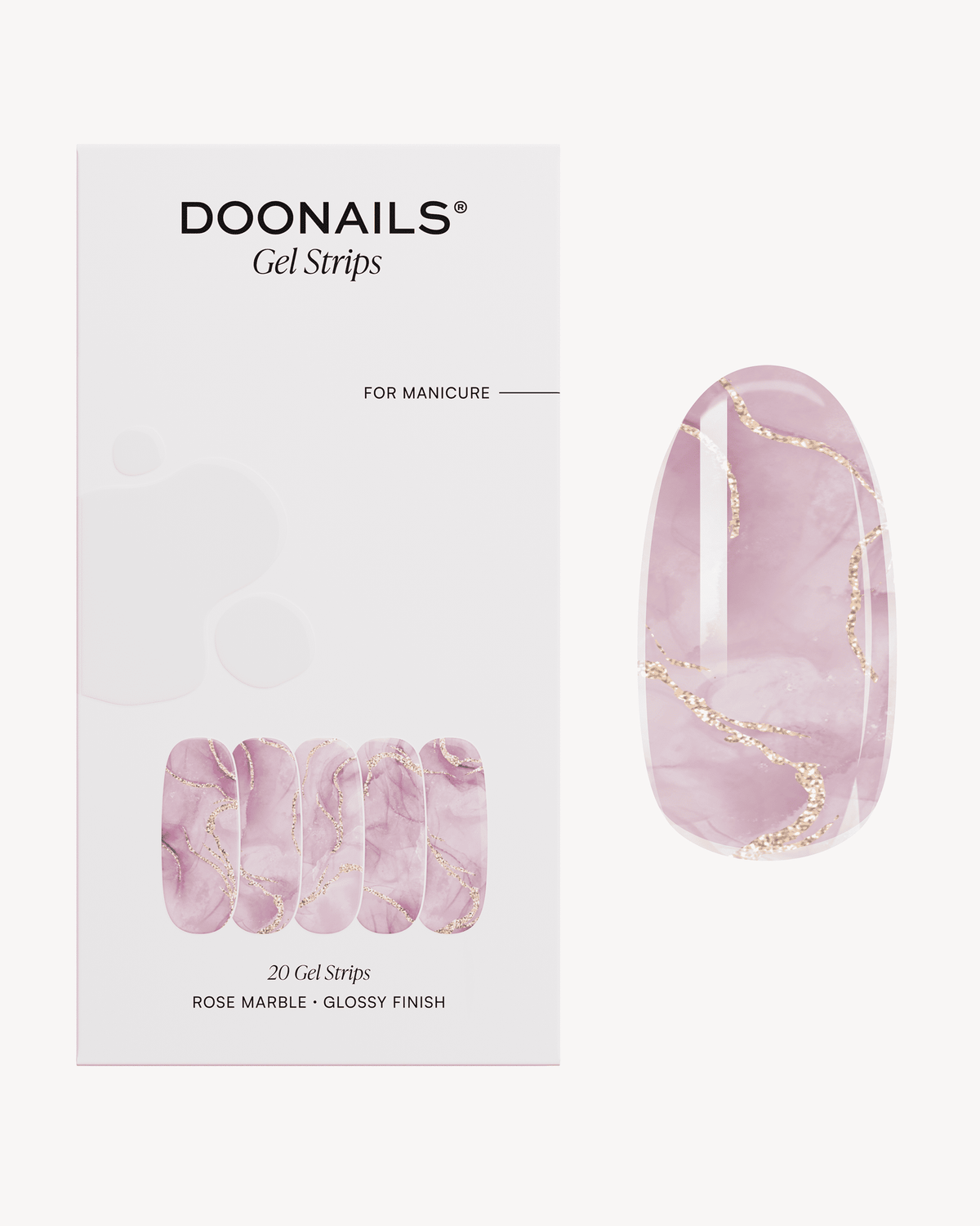 Rose Marble Gel Strips - Doonails