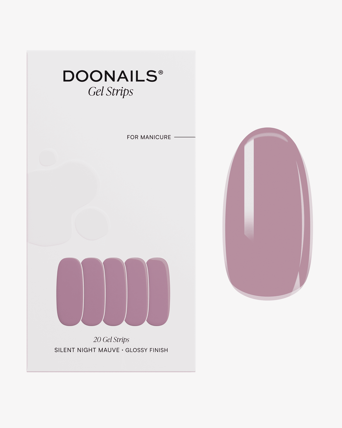 Silent Night Mauve Gel Strips - Doonails