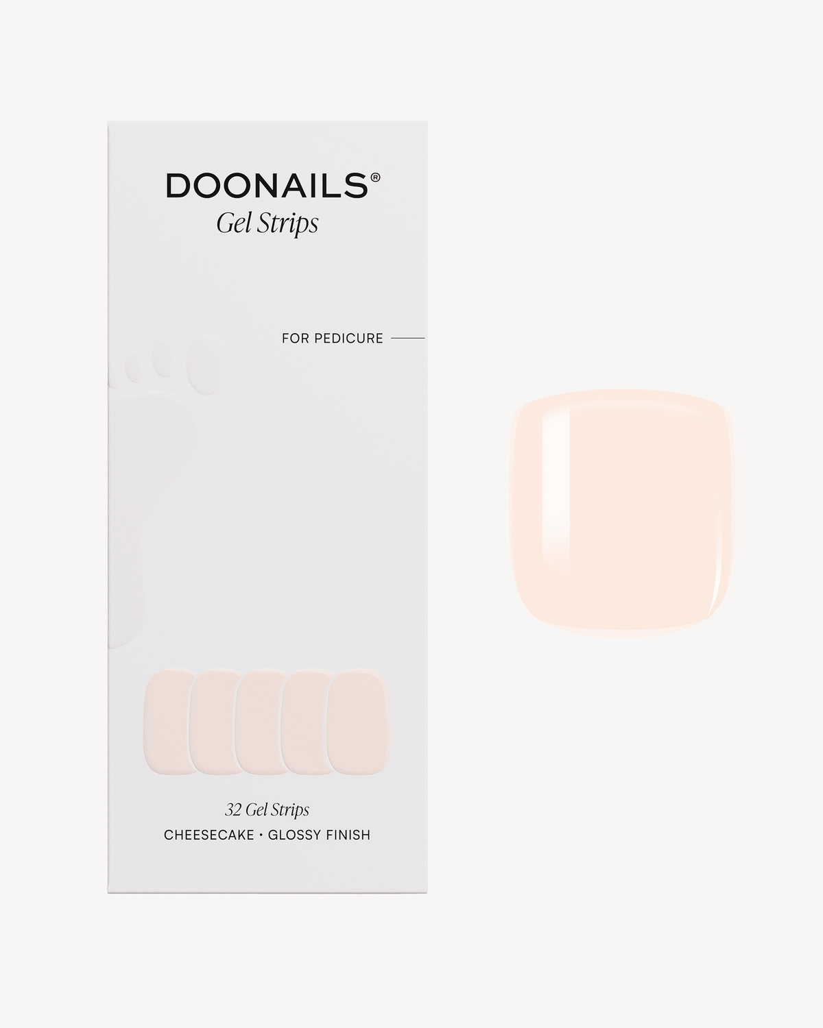 Cheesecake Pediküre Gel Strips - Doonails