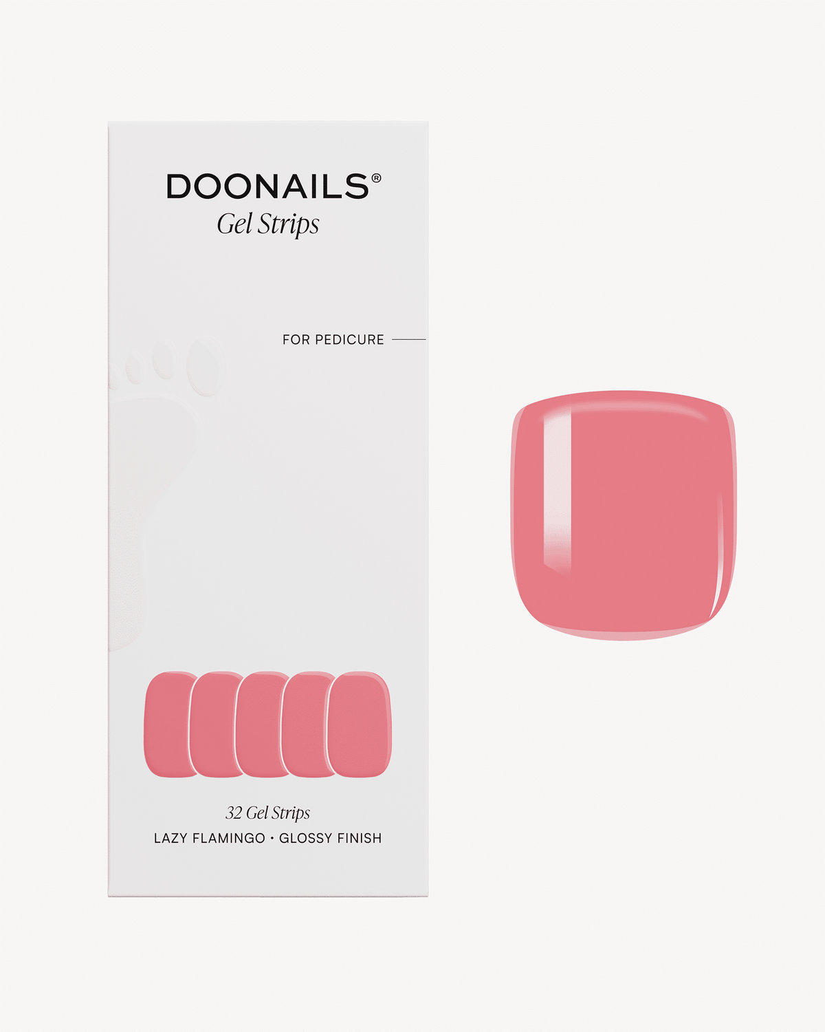 Lazy Flamingo Pediküre Gel Strips - Doonails