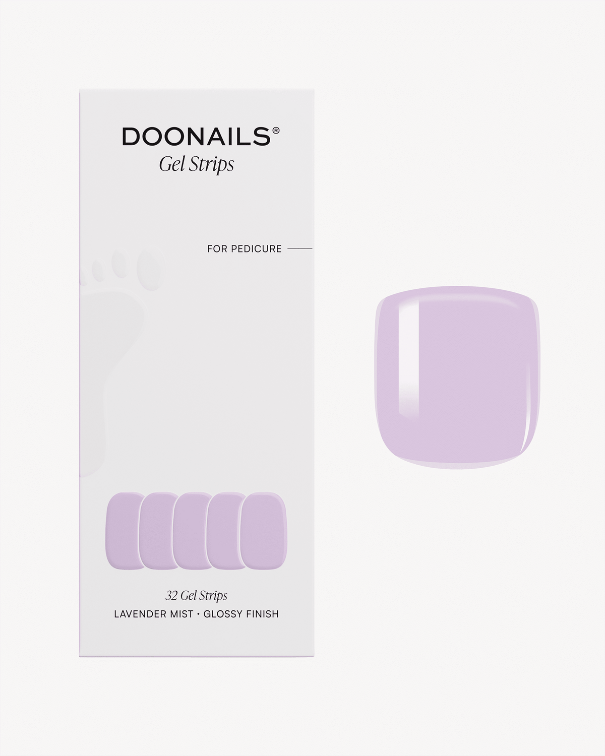 Lavender Mist Pediküre Gel Strips - Doonails