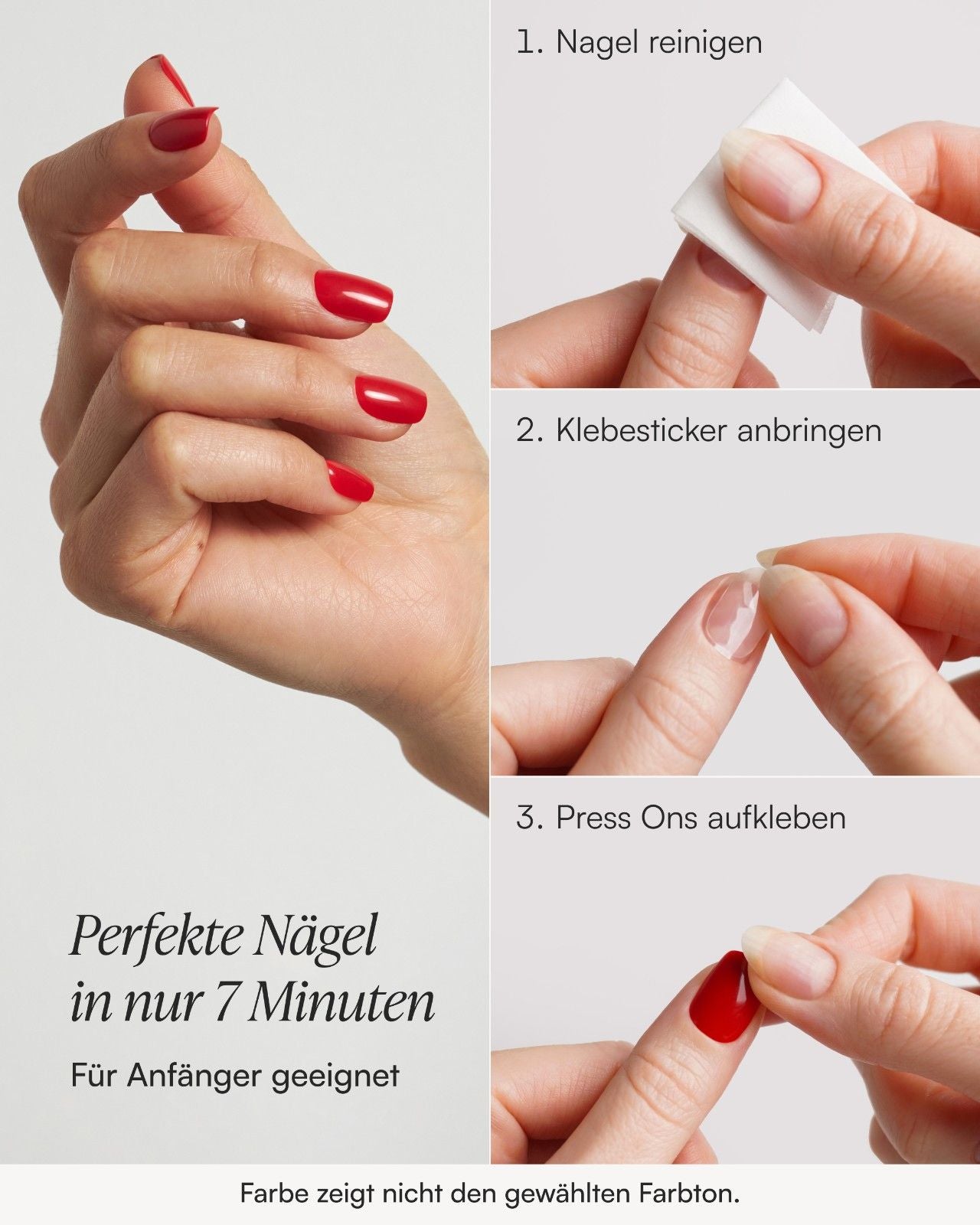 Press On Anleitung Schritt-für-Schritt