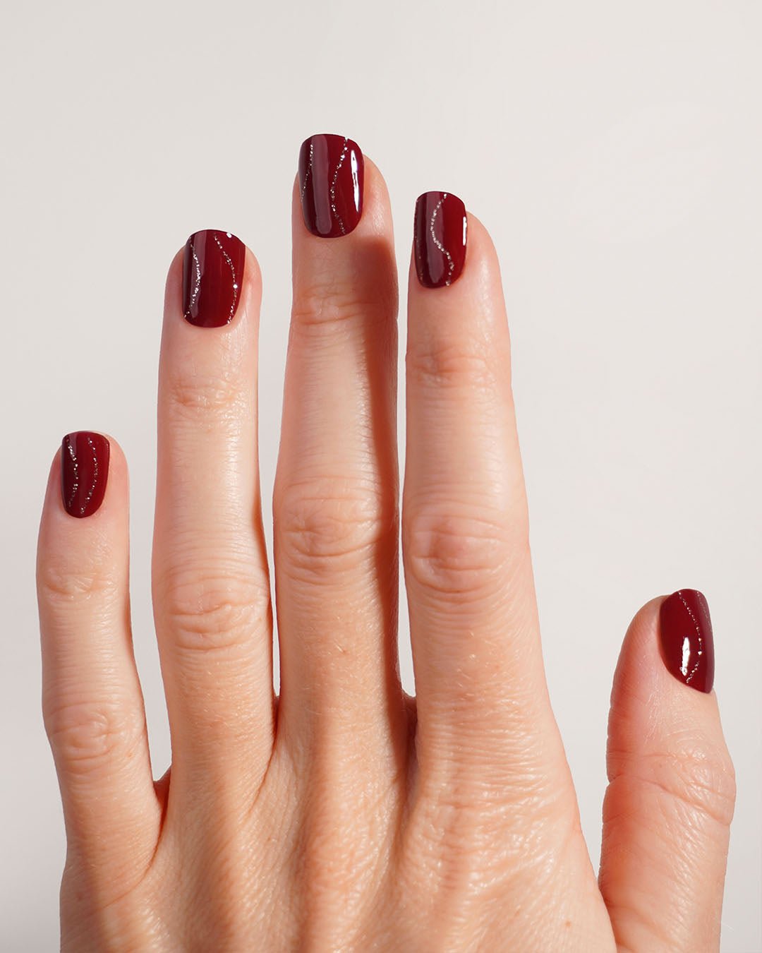 Red Glitter Swirl Gel Strips - Doonails