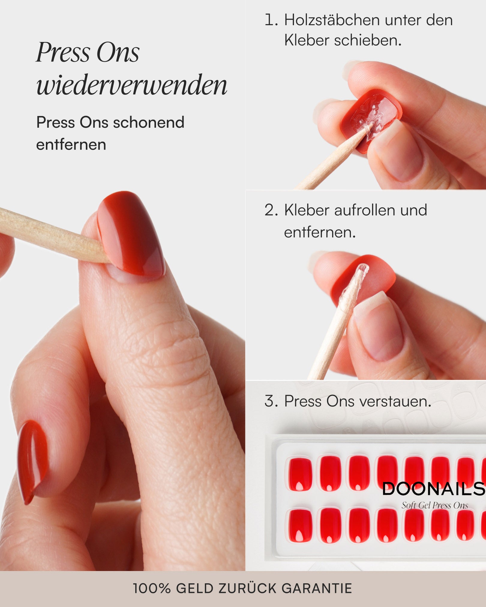 Soft Gel Press Ons Wiederverwenden