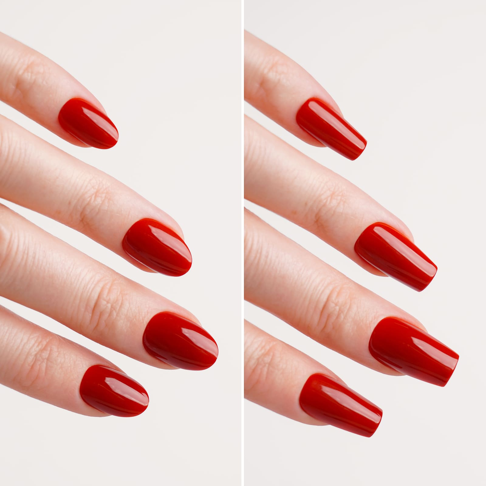 Soft Gel Press Ons Mon Cheri in Short Round und Short Coffin getragen