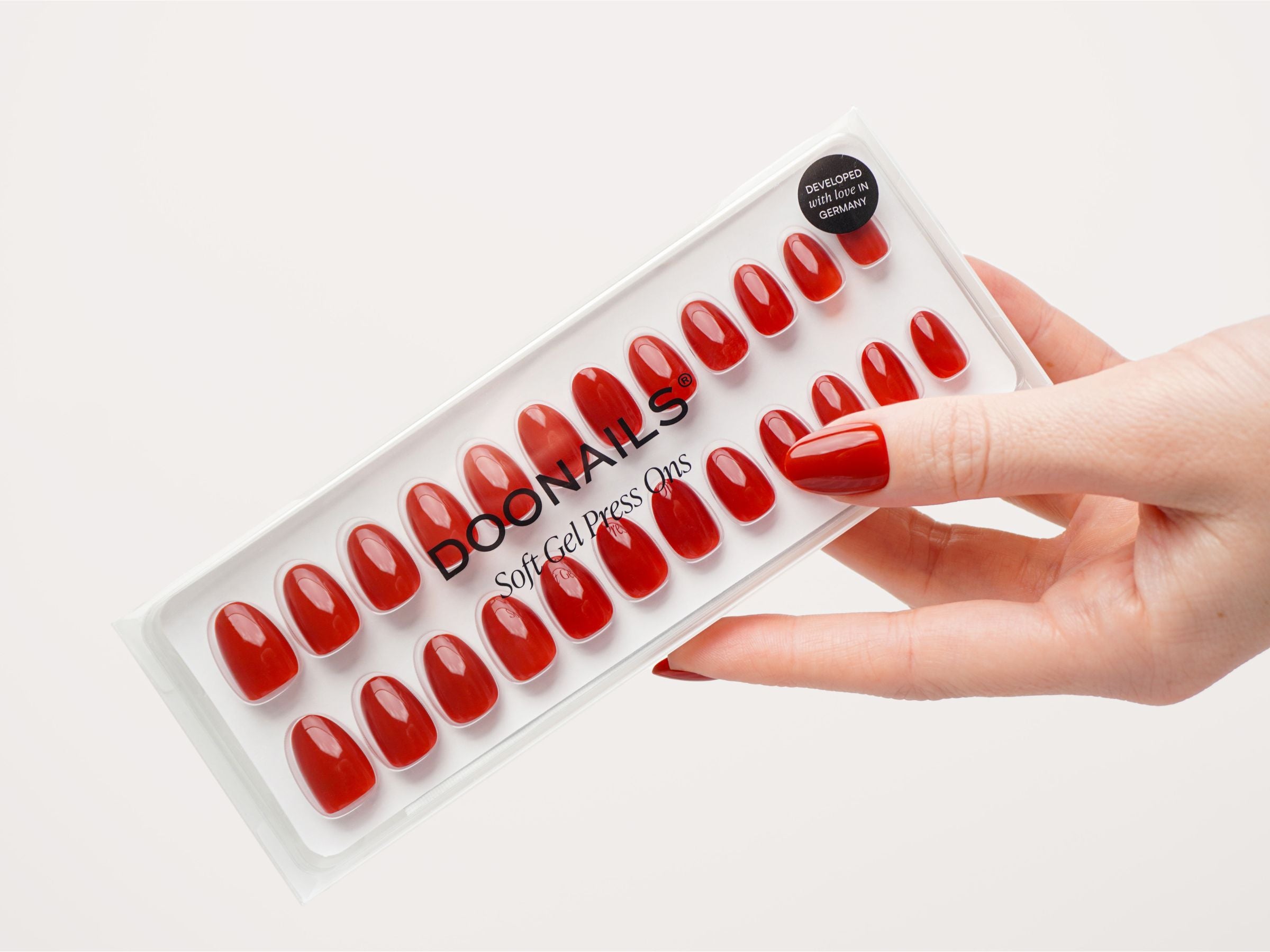 Soft Gel Press Ons in short Round in lila