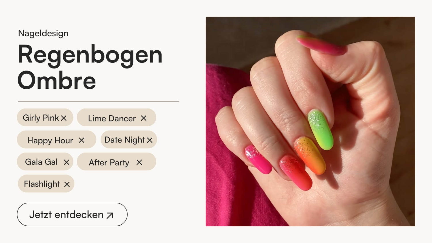 Regenbogen Ombre