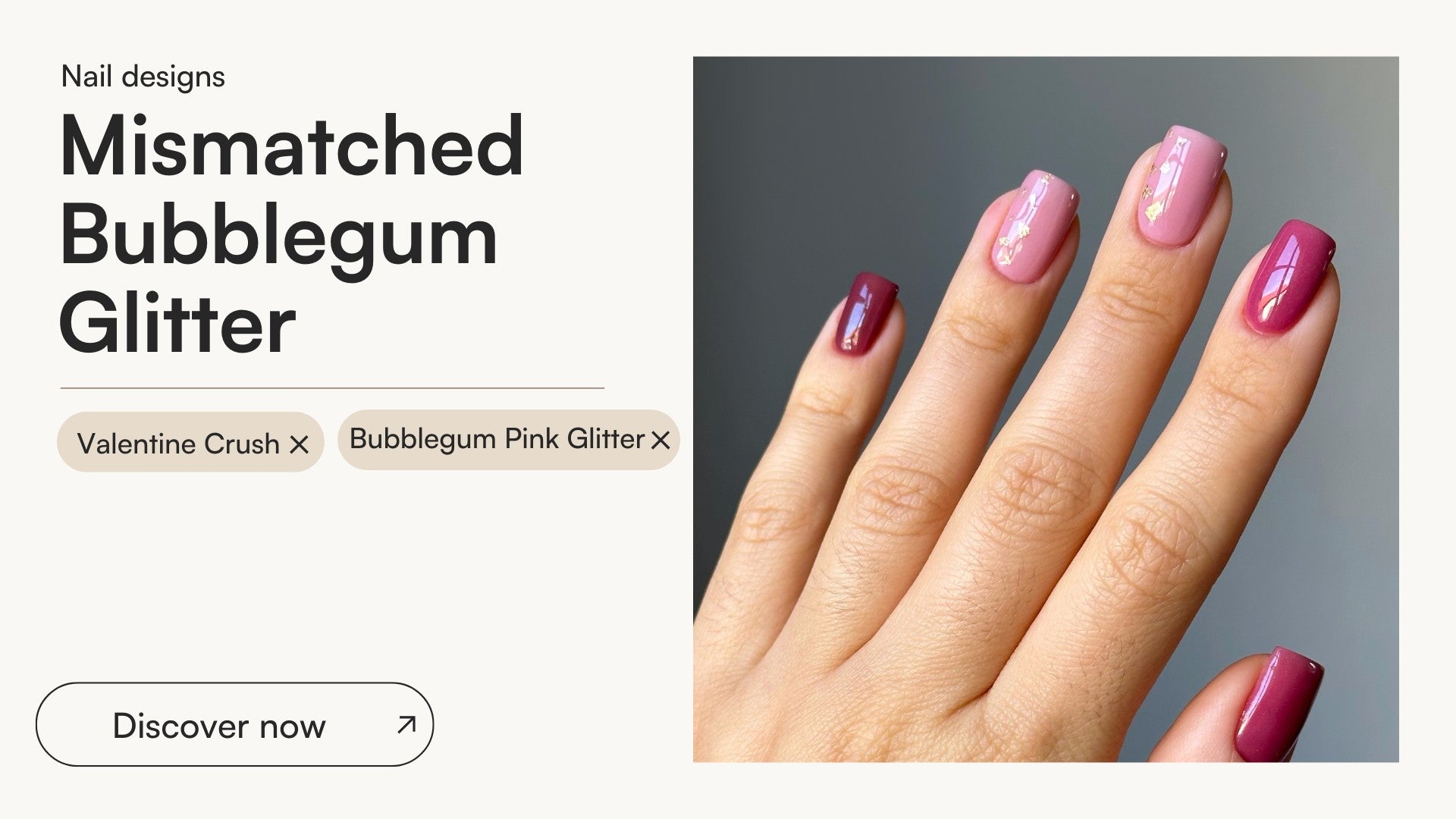 Mismatched Bubblegum Glitter
