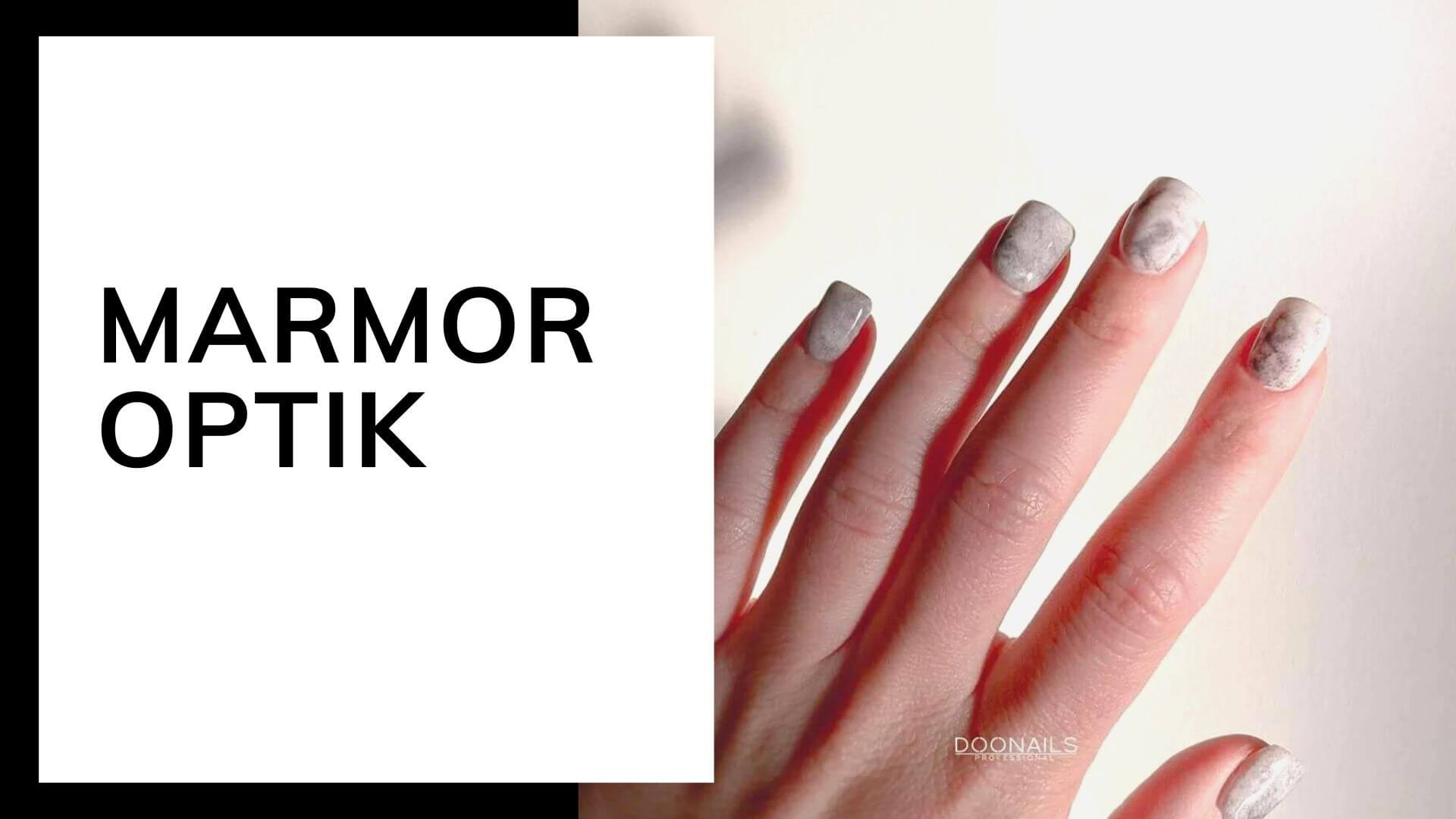 Trendlook Marmoroptik Nails