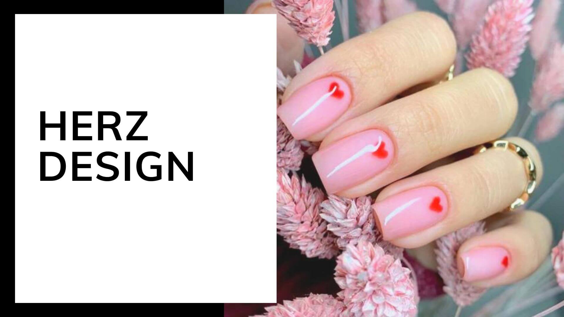 Statement Maniküre mit Herzdesign Anleitung