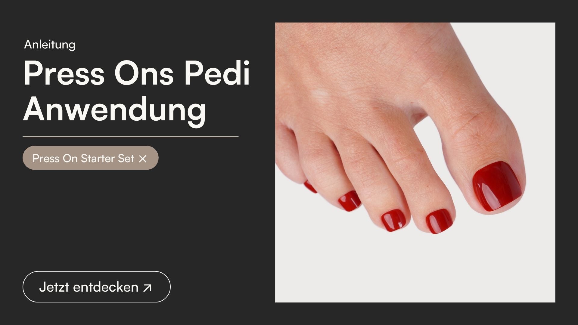 Soft Gel Press Ons Pediküre Anwendung
