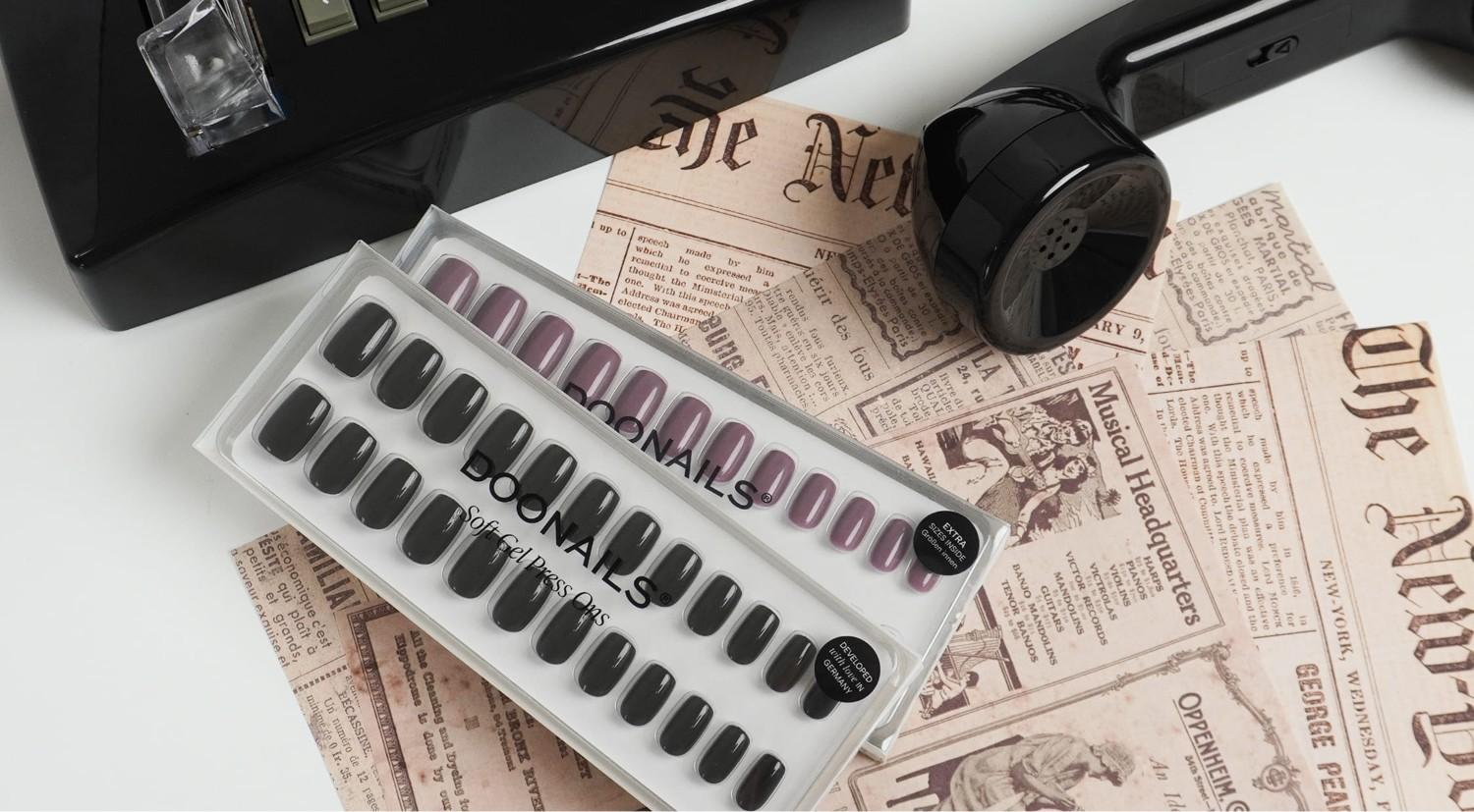 Soft Gel Press Ons Dark Dream & Silent Night Mauve