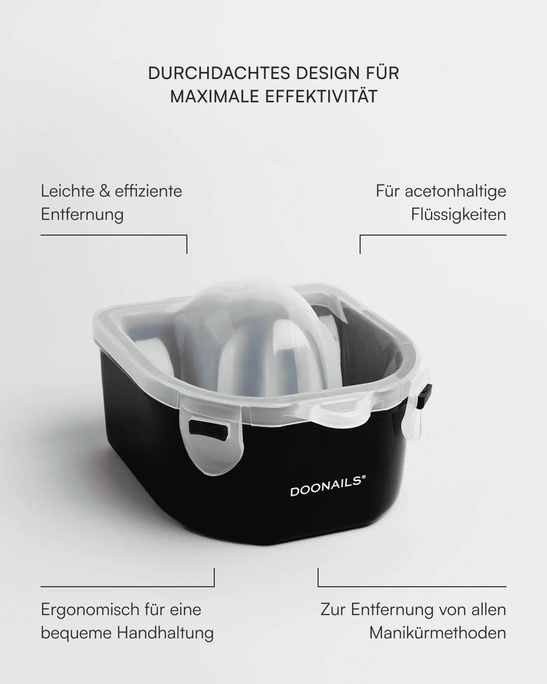 Entferner Bowls mit Text der Vorteilen