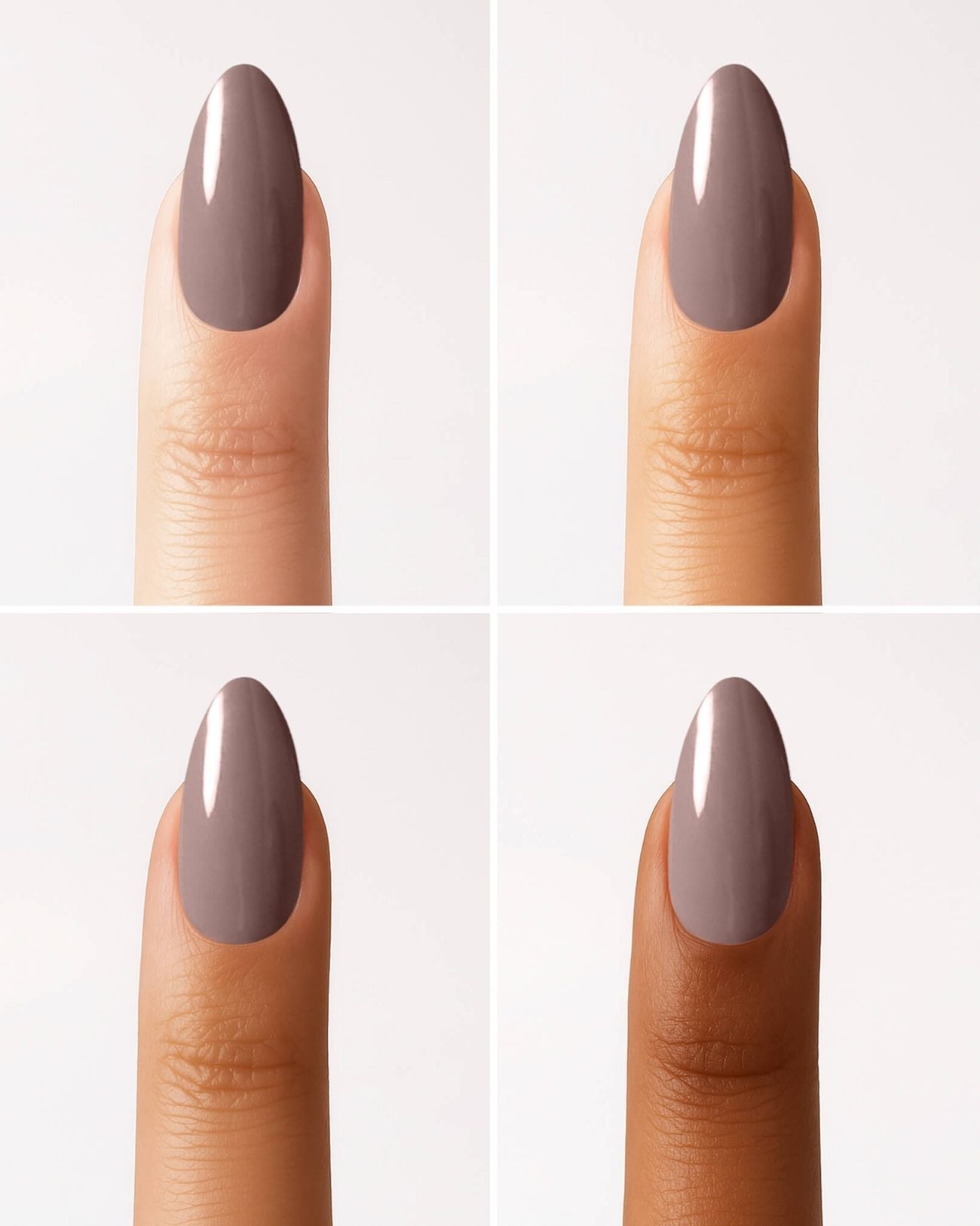Silent Night Mauve Medium Almond Soft Gel Press Ons