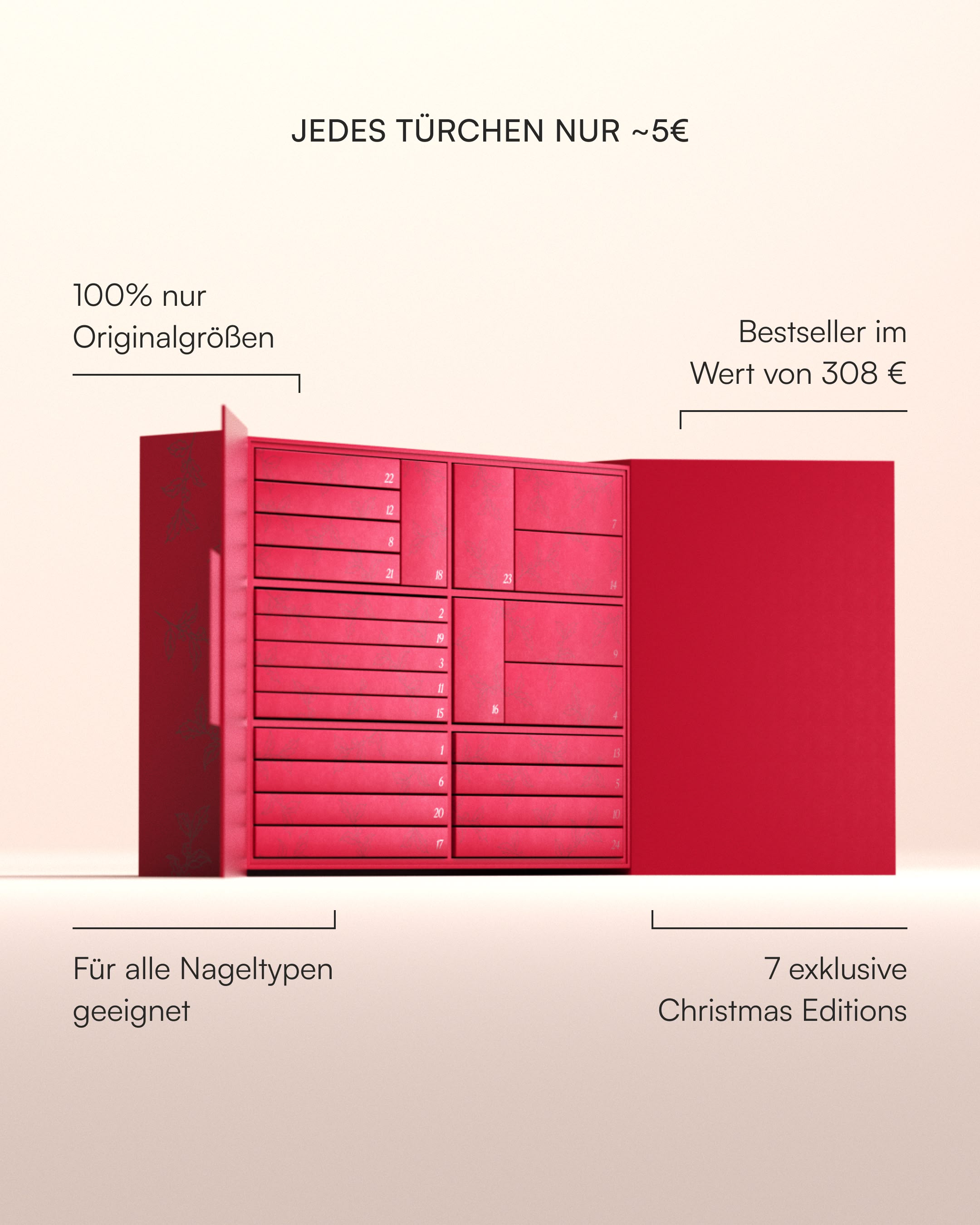 Soft Gel Press Ons Adventskalendar