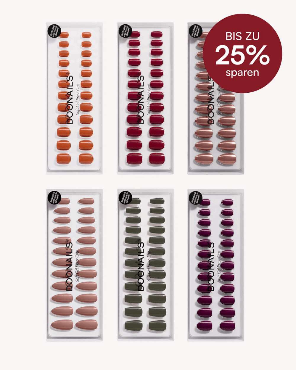 Farben Spar-Bundle - Soft Gel Press Ons