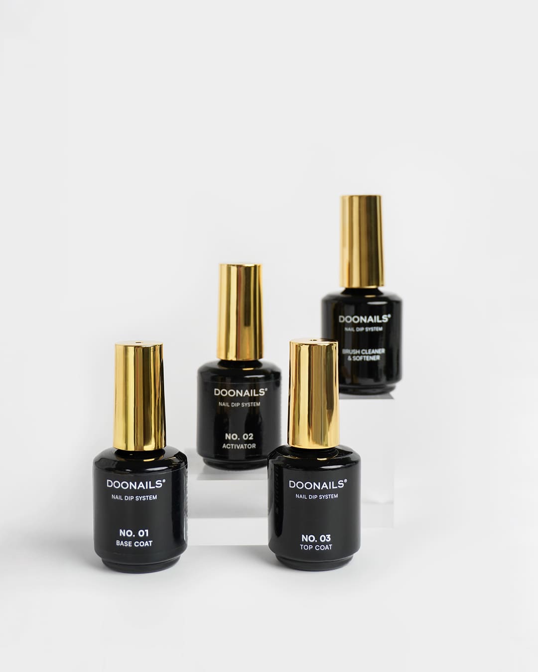 Alle vier Dipping Powder Liquids