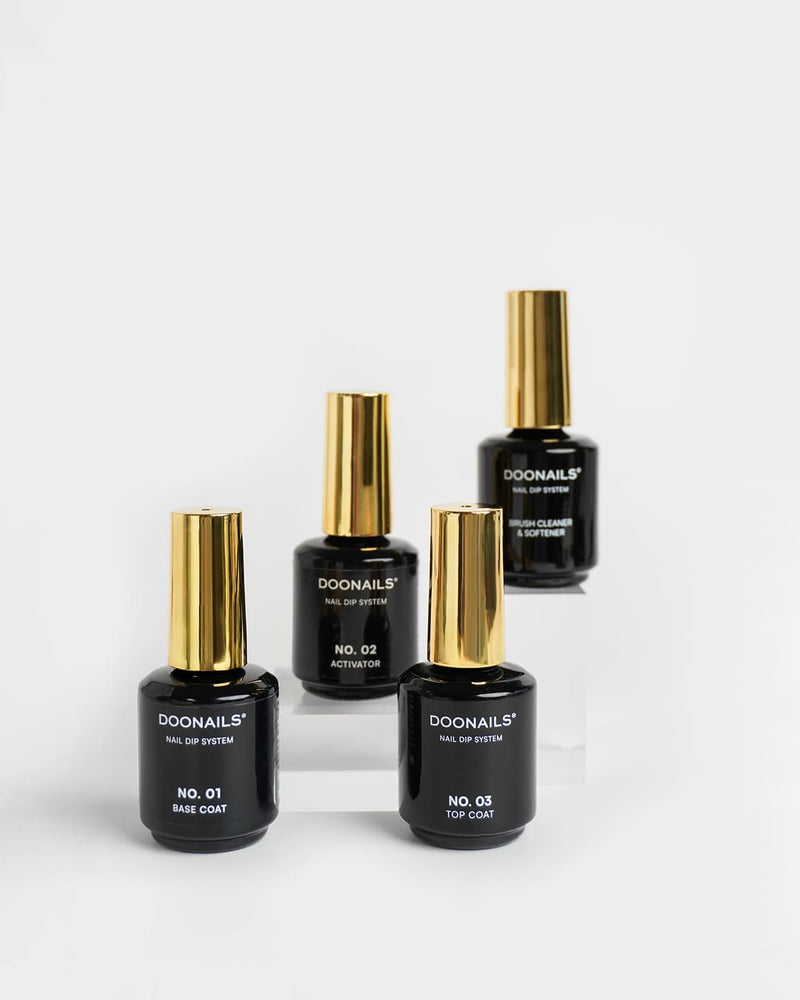 Alle vier Dipping Powder Liquids