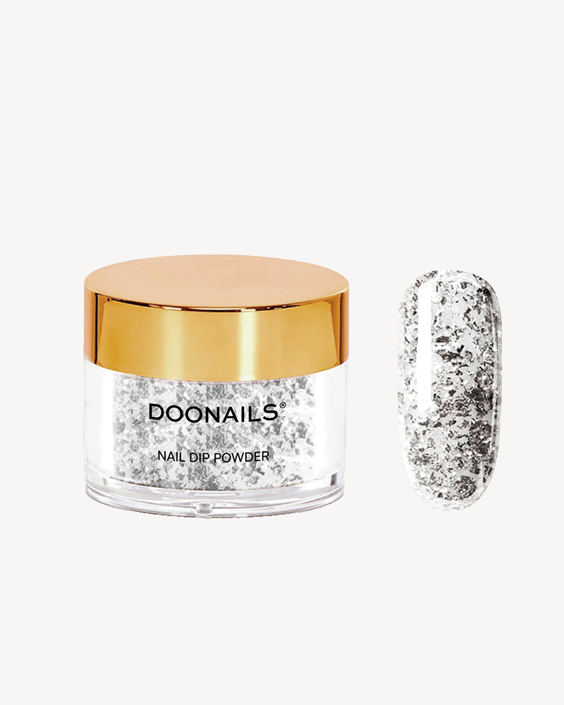 Silver Flakes Dipping Powder - Doonails