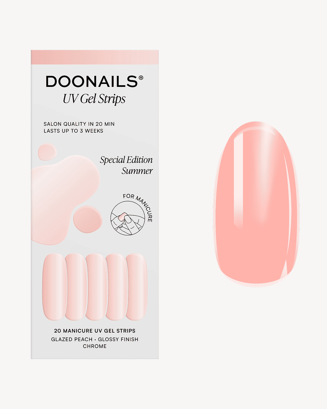 Glazed Peach UV Gel Strips