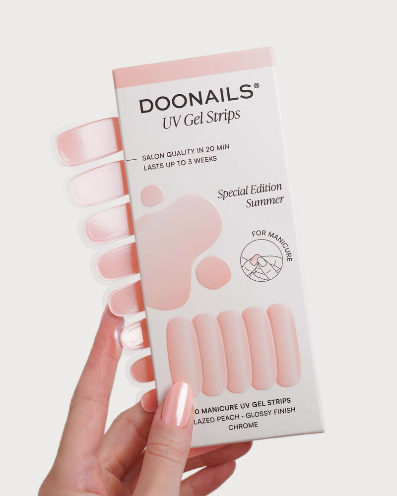 Glazed Peach UV Gel Strips