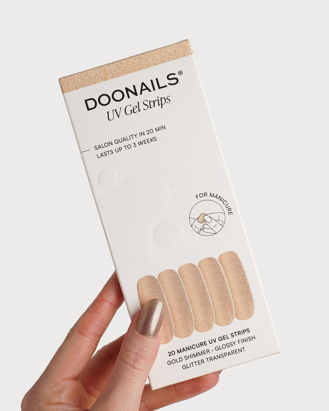 Gold Shimmer Gel Strips