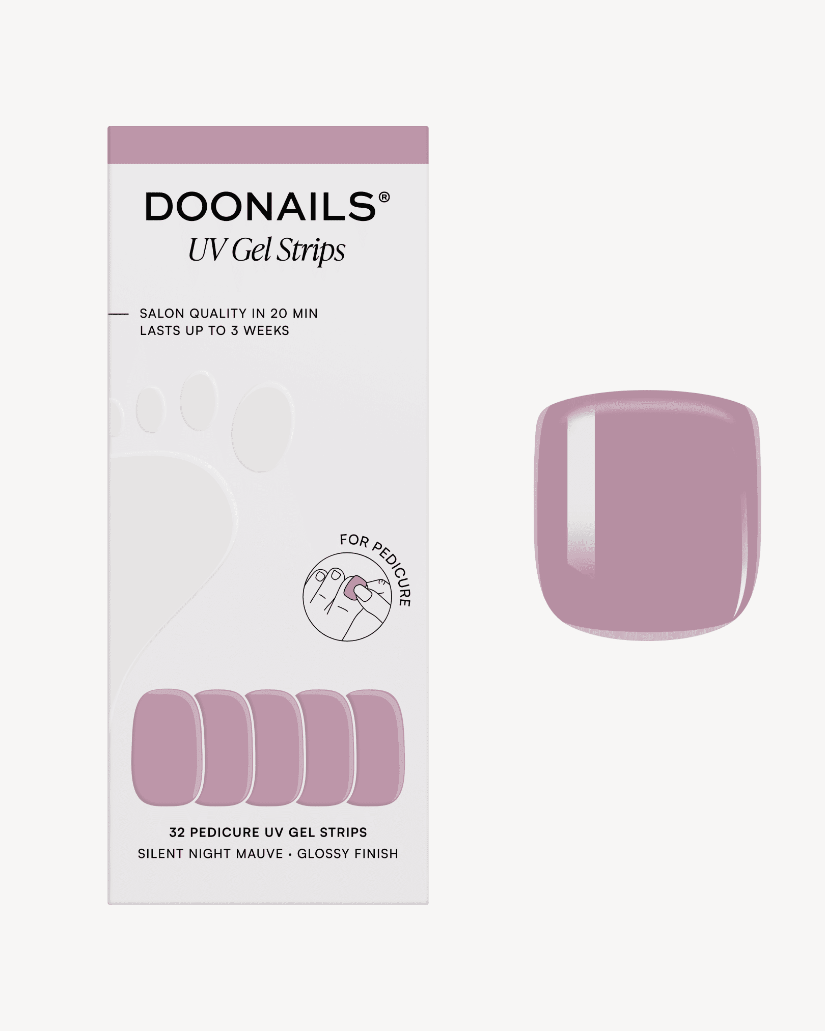 Silent Night Mauve Pediküre Gel Strips