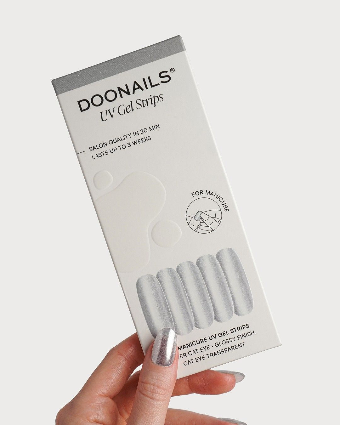 Silver Cat Eye Gel Strips