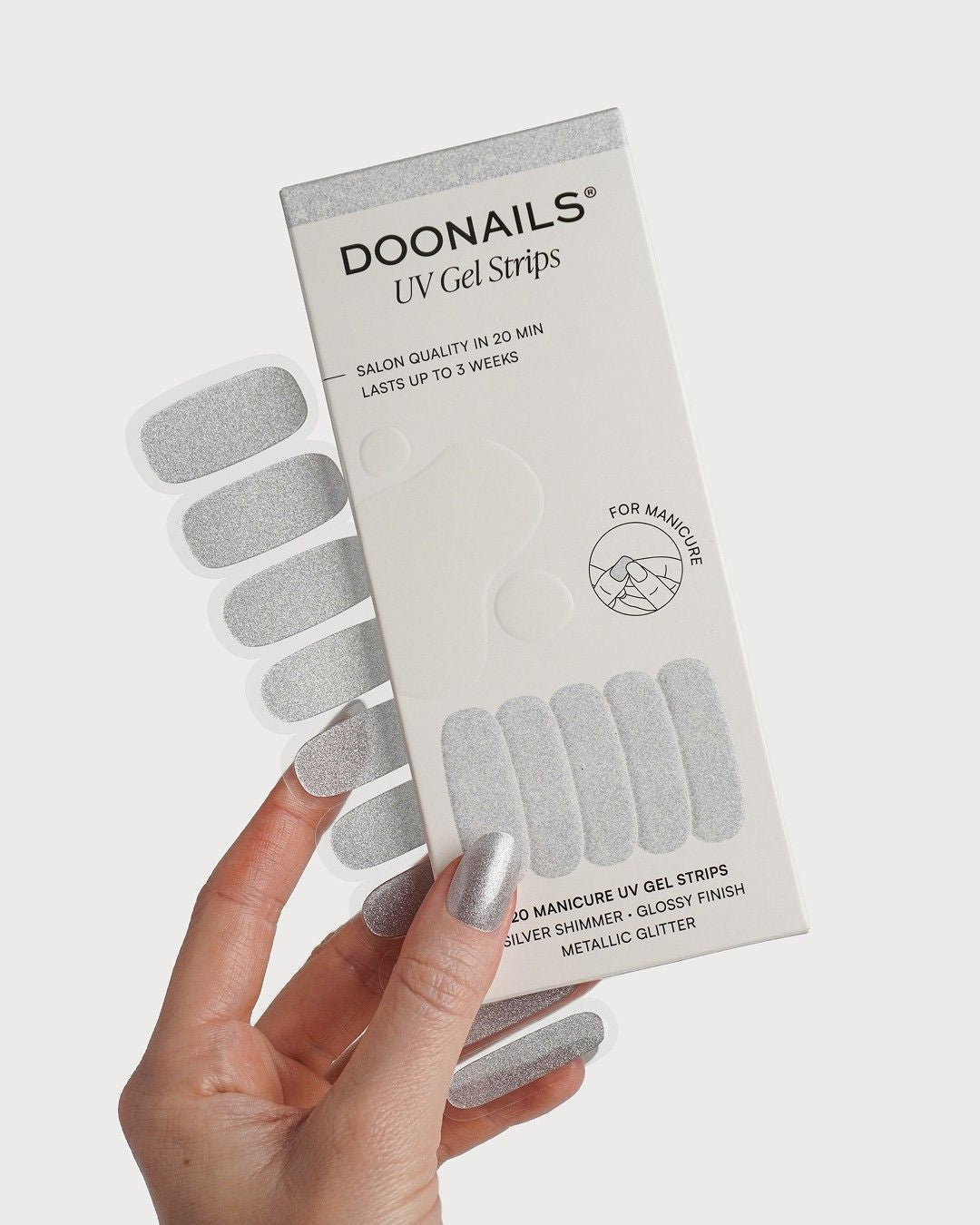 Silver Shimmer Gel Strips