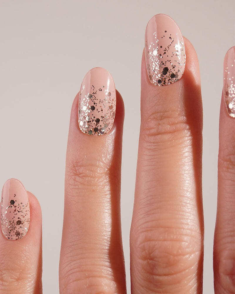 Gold Glitter Ombre Gel Strips - Doonails