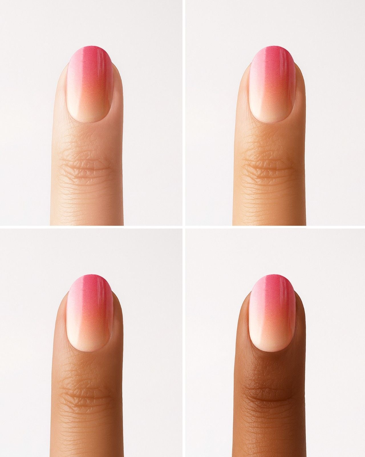 Orange Pink Ombre Gel Strips