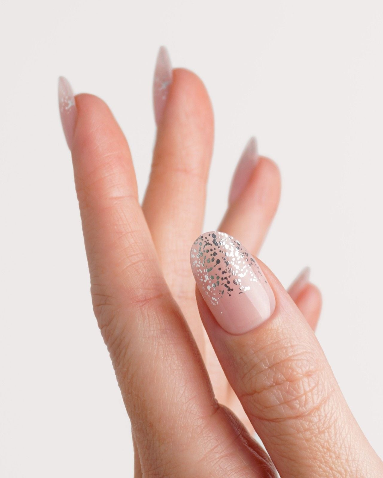 Silver Glitter Ombre Gel Strips