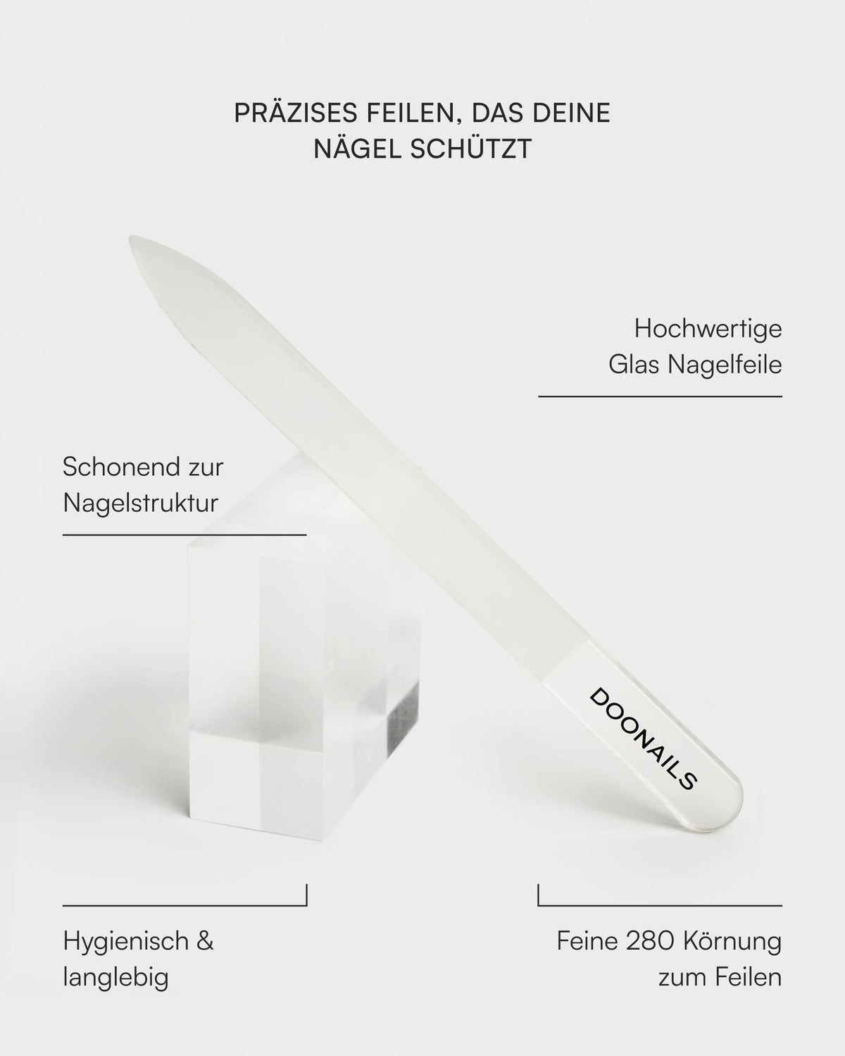 Glas Nagelfeile