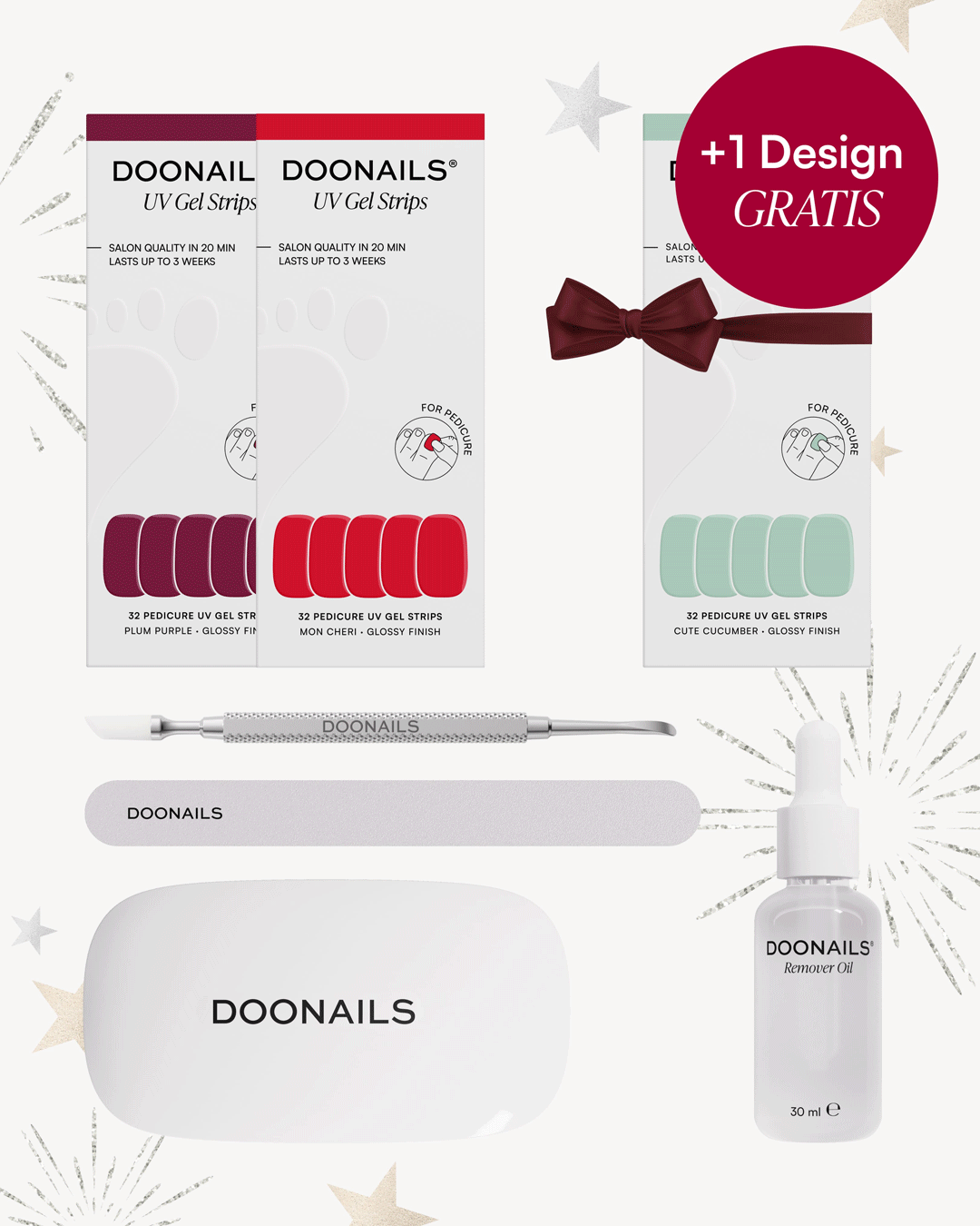 Neujahrs Starter Set - Pediküre Gel Strips