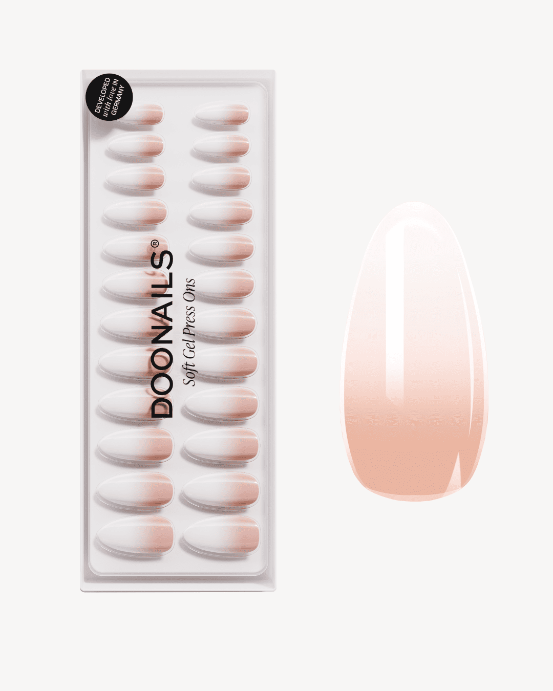 Babyboomer Medium Almond Soft Gel Press Ons