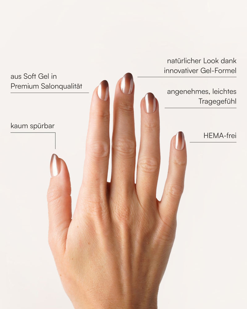 Brownie Short Round Soft Gel Press Ons - Doonails