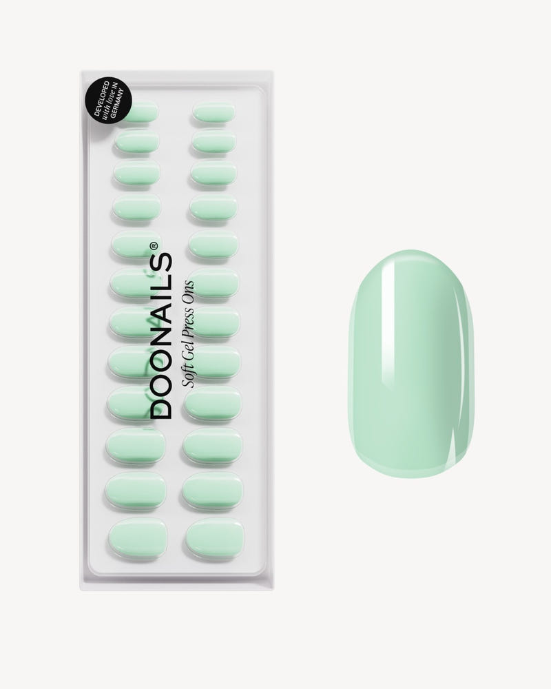 Cute Cucumber Medium Round Soft Gel Press Ons - Doonails