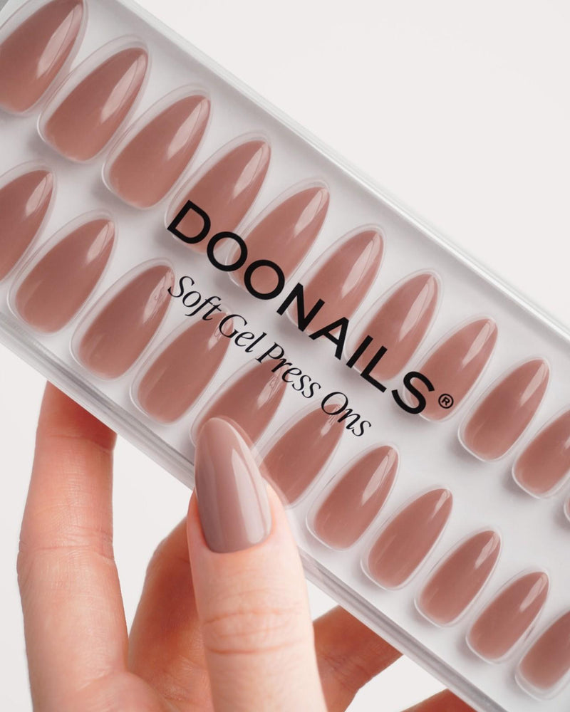 Espresso Medium Almond Soft Gel Press Ons - Doonails