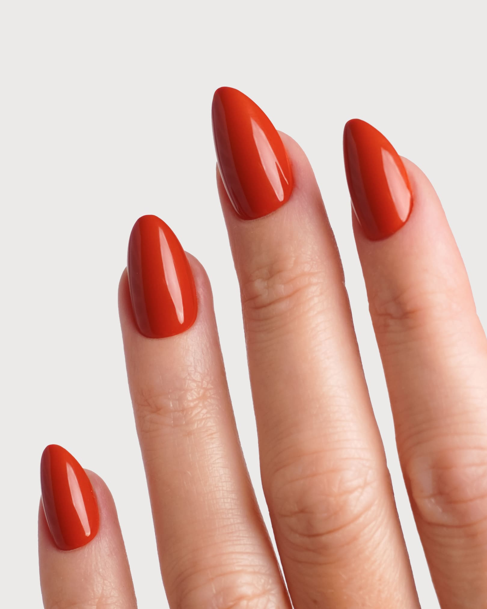 Fire Place Short Almond Soft Gel Press Ons