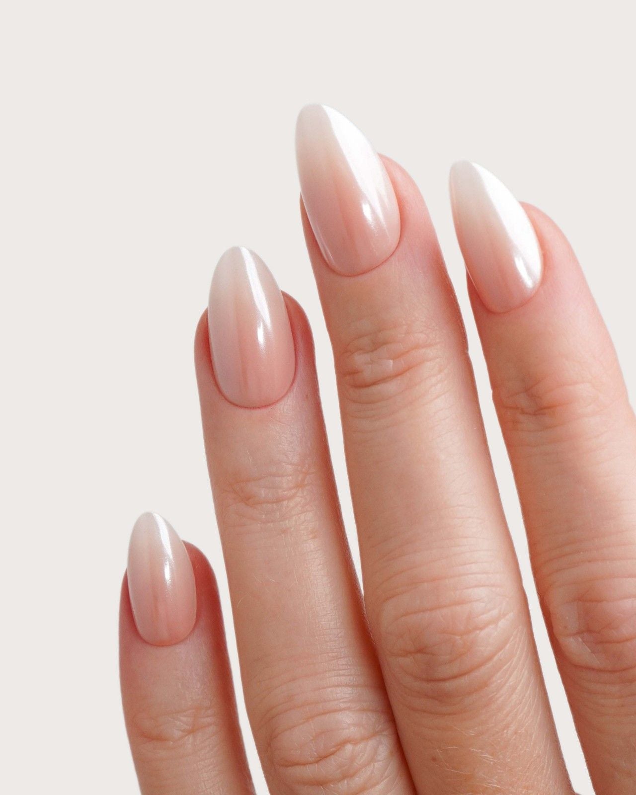 Glazed Babyboomer Short Almond Soft Gel Press Ons