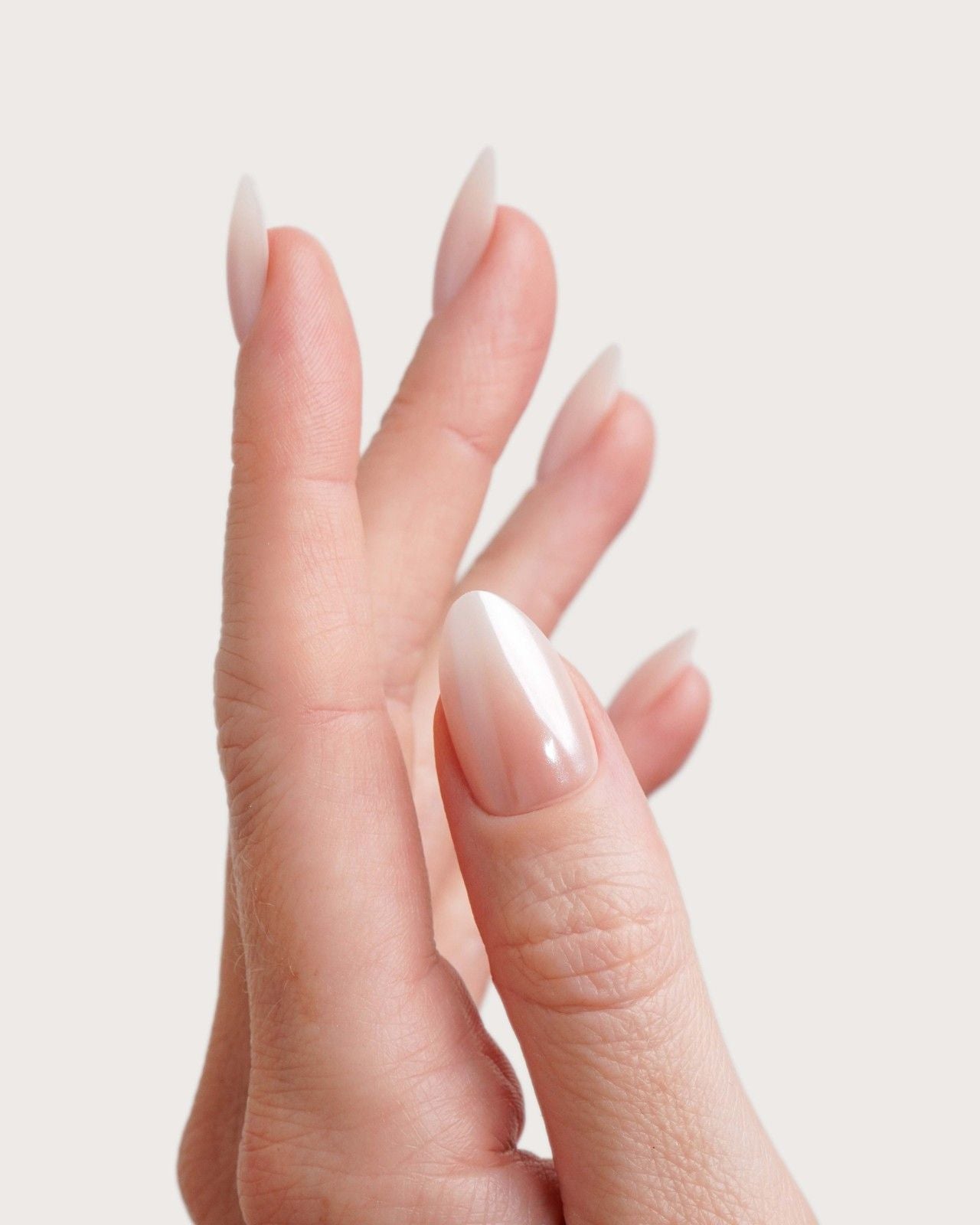 Glazed Babyboomer Short Almond Soft Gel Press Ons